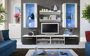 SET MODULAR LIVING CU LED GALINO G 23 WSHW GG STIL MODERN ASM
