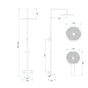 SET PENTRU DUS REA LUNGO DIAMOND AURIU PERIAT, CU TERMOSTAT, CALITATE SUPERIOARA - Img 8