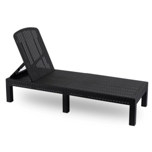 SEZLONG GRADINA/TERASA, LOUISIANA, ARTIM MEBLE, DIN RATAN SINTETIC, CULOARE NEAGRA - Img 5