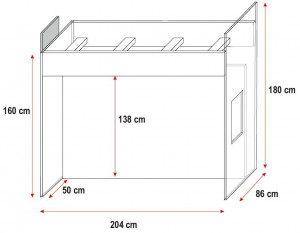 SISTEM MODULAR PENTRU CAMERA COPII ALB/MOV RAJ5 KM DESIGN MODERN - Img 2