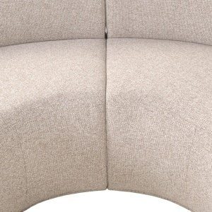 SOFA LIVING ROTUNDA SORROBON DIN METAL, LEMN SI TEXTIL, DE CULOARE MARO, DESIGN MODERN - Img 8