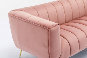 SOFA MODERNA 225CM, TEXTIL FIN( CATIFEA), ROZ/AURIU, DESIGN EXCLUSIVIST, ARTIM GROUP SELECTION - Img 4