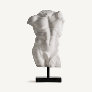 STATUETA, BUST LAYNE, 63CM, ALB/GALBUI, DIN RASINA, STIL MODERN, ARTIM GROUP SELECTION