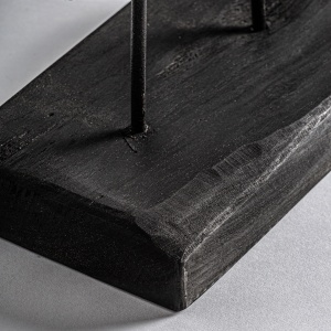 STATUETA GABRIELA, 74CM, CULOARE GRI/NEAGRA, DIN TERACOTA SI LEMN, STIL MODERN, ARTIM GROUP SELECTION - Img 2