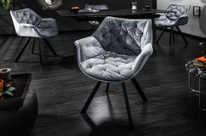 STOC 1 BUC!!! SCAUN DINING, THE DUTCH COMFORT, CATIFEA GRI, STIL RETRO VINTAGE - Img 1