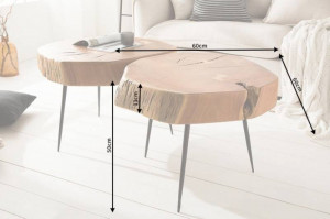 STOC!!!! MASUTA DE CAFEA 60CM, GOA, DIN LEMN MASIV DE SALCAM, DESIGN RUSTIC - Img 6