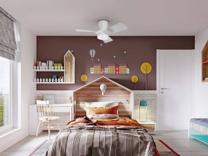 STOC!!! VENTILATOR POLARIS, CU TELECOMANDA, 26 CM, ALB MAT/OPAL, DIN METAL SI ACRIL, STIL MODERN - Img 1