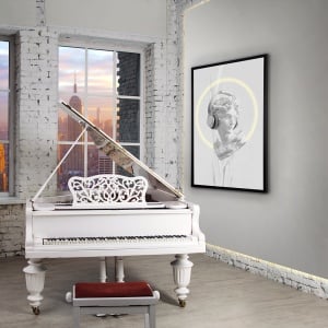 TABLOU DECORATIV CU LED, BUSTO 120CM, PANZA IMPRIMATA, DESIGN EXCLUSIV - Img 2