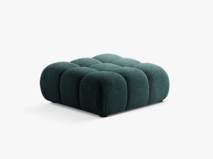 TABURET BELLIS, VERDE BENZINA, CU TAPITERIE DIN TEXTIL BOUCLE ROLF, MICADONI - Img 2