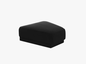 TABURET MILE, NEGRU, CU TAPITERIE DIN CATIFEA BLUVEL, MICADONI