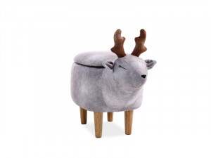 TABURET PENTRU COPII LUKASZ GRI/NATURAL STIL MODERN