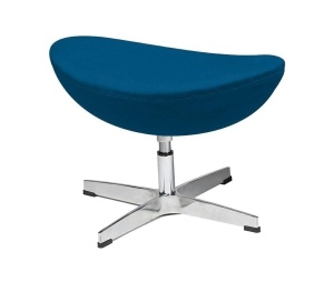 TABURET PENTRU FOTOLIUL EGG CLASSIC, ALBASTRU 35/CROM, STIL MODERN