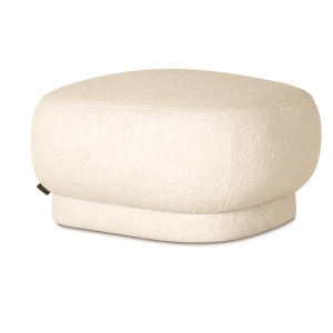 TABURET/POUF BALOON BEJ, CONFECTIONAT DIN METAL, SPUMA, ARCURI SI TEXTIL, STIL MODERN