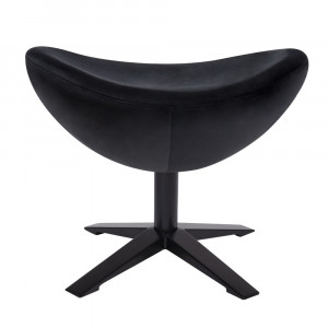 TABURET-SUPORT NEGRU PENTRU PICIOARE EGG SZEROKI VELVET BLACK STIL MODERN B2 - Img 2