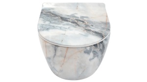 VAS DE TOALETA SUSPENDAT REA CARLOS SLIM GRANIT SHINY N, EFECT DE GRANIT, DIN CERAMICA, CALITATE SUPERIOARA - Img 4