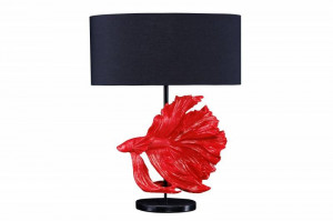 VEIOZA, FISH CROWNTAIL 60CM, NEGRU/ROSU, COD 43171, POLIRASINA SI TEXTIL - Img 4