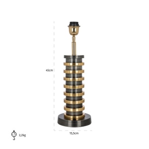 VEIOZA JALINE NEGRU/AURIU, LB-0143, CONFECTIONATA DIN ALUMINIU SI FIER, STIL MODERN - Img 2
