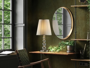 VEIOZA MERCURY, 61 CM, SAMPANIE/BEJ, DIN STICLA, ALAMA SI TEXTIL, STIL MODERN - Img 3