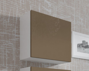 VITRINA LIVING VIGO KWADRAT ALB/LATTE DESIGN MODERN CM