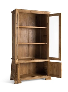 VITRINA SUMBAWA 109CM, REALIZATA DIN LEMN DE TEC, CULOARE NATUR, STIL ORIENTAL COLONIAL, GINER Y COLOMER - Img 3