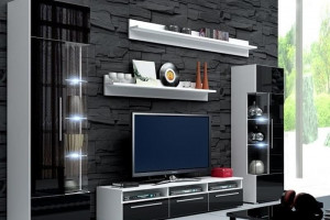 ANSAMBLU TV ROMA ALB KM DESIGN MODERN - Img 3