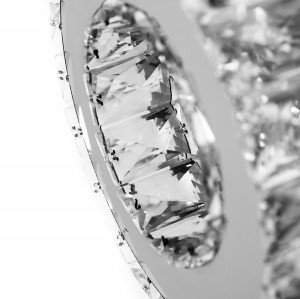 APLICA CRYSTAL ROUND APP413-W, APP414-W, 21.5X21.5 cm, NEGRU/ARGINTIU, DIN METAL SI CRISTALE, STIL MODERN, TU - Img 8
