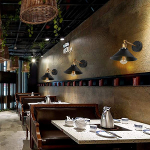 APLICA PORTO KINKIET BLACK, 27x16 cm, NEGRU SI AURIU, DIN METAL, STIL MODERN, TU - Img 6