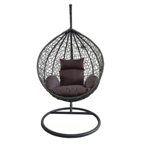 BALANSOAR ANTRACIT, CU PERNE MARO, CONFECTIONAT DIN METAL SI PERNE DE TEXTIL, IDEAL PENTRU TERASE/GRADINA SAU BALCON, STIL MODERN
