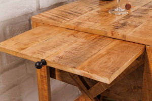 BAR, BODEGA 90CM, DIN LEMN MANGO SI METAL, ARTIM GROUP COLLECTION - Img 4