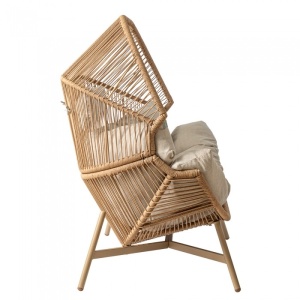 BESTSELLER! FOTOLIU TERASA, HOLAND, 2 LOCURI, REALIZAT DIN POLIRATAN, METAL, POLIESTER BEJ, ARTIM GROUP SELECTION - Img 5