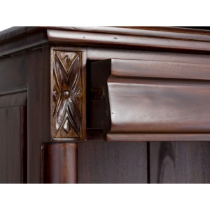 BIBLIOTECA DE BIROU CAMBRIDGE II 180CM, DIN LEMN MASIV, CULOARE MARO, ARTIM SELECTION - Img 5