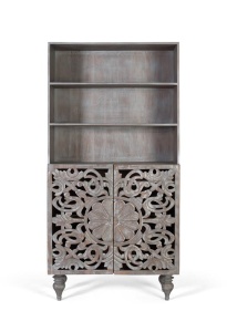 BIBLIOTECA/ORGANIZATOR, 1927, DIN LEMN DE MANGO, SCULPTATE MANUAL, ARTIM GROUP SELECTION - Img 1