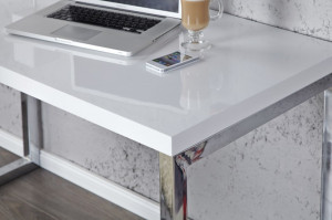 BIROU 120X60, ALB, WHITE DESK, DESIGN MODERN - Img 5