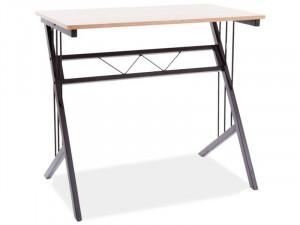 Birou B-120 stejar, din Metal si MDF, stil modern, SIGNAL