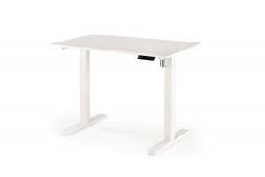 BIROU B53, CU FUNCTIE DE REGLARE A INALTIMII, ALB, DIN MDF LAMINAT SI METAL, STIL MODERN - Img 2