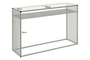BIROU/CONSOLA, ARHITECTURE 120CM, LEMN MASIV SI STICLA, DESIGN RETRO - Img 5