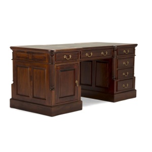 BIROU DE LUX CAMBRIDGE 180CM, DIN LEMN MASIV, CULOARE MARO, ARTIM SELECTION