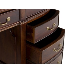 BIROU DE LUX CAMBRIDGE II 180CM, DIN LEMN MASIV, CULOARE MARO, ARTIM SELECTION - Img 8