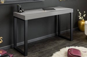 BIROU MODERN, DESK 120X40CM, COD 40863, DIN METAL SI MDF GRI - Img 1