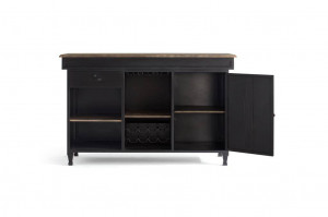 BUFET 173CM, CULOARE NEGRU/NATUR, DIN LEMN DE MANGO SI METAL, GINER Y COLOMER - Img 4