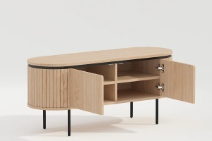 BUFET, ATELIER 120CM, FURNIR DE STEJAR SI PICIOARE DIN METAL, CULOARE NATUR, ARTIM GROUP SELECTION - Img 8