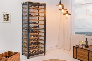 BUFET, BODEGA 185CM, LEMN DE BRAD CU CADRUL DE METAL, ARTIM GROUP SELECTION - Img 2