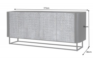 BUFET/ COMODA 177CM, DIN LEMN MASIV DE MANGO SI METAL, REALIZAT MANUAL, ARTIM GROUP SELECTION - Img 3