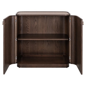BUFET DINING WILLOX CU 2 USI, 90CM, REALIZAT DIN METAL, LEMN DE STEJAR, MDF SI TEXTIL IN, CULOARE BEJ, DESIGN DEOSEBIT, RICHMOND INTERIORS - Img 9