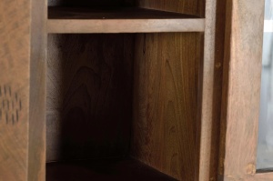 BUFET JUPITER 150CM, REALIZAT DIN LEMN DE MANGO SI METAL, CULOARE NATUR/NEGRU, STIL INDUSTRIAL, GINER Y COLOMER - Img 6