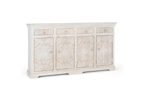 BUFET LIVING 180CM, COD 1517, DIN LEMN DE MANGO, ALB ANTICHIZAT, ARTIM GROUP SELECTION - Img 3
