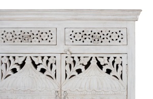 BUFET LIVING 180CM, COD 1684, DIN LEMN DE MANGO, ALB ANTICHIZAT, ARTIM GROUP SELECTION - Img 5