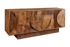 BUFET LIVING, ART DECO 170CM, LEMN DE MANGO, MODEL 3D, CULOARE MARO, ARTIM GROUP SELECTION - Img 6
