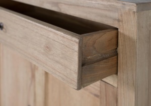 BUFET LIVING DIN LEMN 140CM, COD 2347, LEMN DE MINDI SI METAL, ARTIM GROUP SELECTION - Img 5