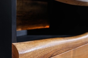BUFET LIVING GRAND ACACIA 180CM, LEMN DE SALCAM SI ILUMINARE LED, CANTURI NATURALE, ARTIM GROUP SELECTION - Img 4